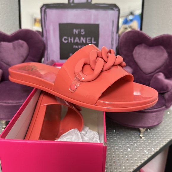 NIB Vince Camuto Ultra Coral Jelly Flats - Picture 2 of 3
